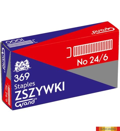 Zszywki 24/6 GRAND 369 1 op. x 1000sztuk 110-1388