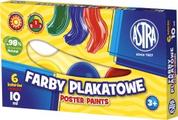 Farby plakatowe Astra 6 kolorów - 10 ml, 83111903 Astra