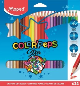 Kredki trójkątne MAPED COLORPEPS 24kolorów 183224 Maped