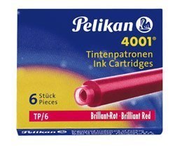 Naboje do piór, krótkie czerwone 301192 Pelikan Pelikan