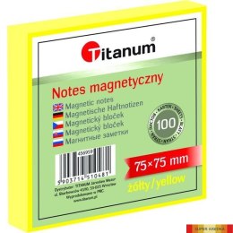 Notes elektrostatyczny 75x75mm 100k żółty 456959 TITANUM bloczek Titanum