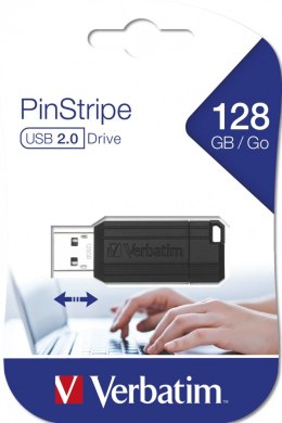 Pamięć Pendrive VERBATIM 128GB USB 2.0 czarny PINSTRIPE 49071 Verbatim