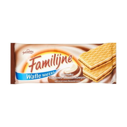 Wafle FAMILIJNE Kakaowo-śmietankowym 180g JUTRZENKA Jutrzenka