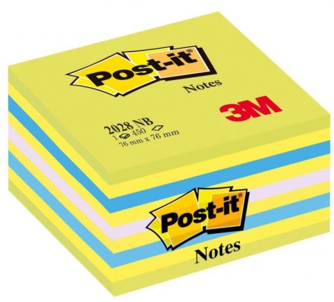 Bloczek 3M POST-IT 2028-NB 76x76mm niebiesko-zielony 400k FT510093253 Post-It 3M