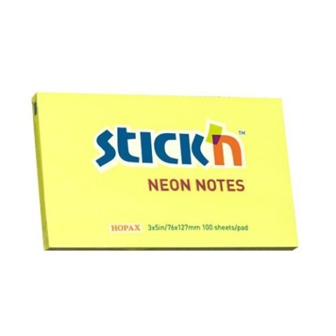 Bloczek STICKN 127x76mm żółty neonowy 100k 21135 STICKN StickN