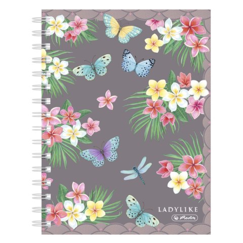 Brulion na spirali A5 100k kratka Ladylike butterfly 50044207 Herlitz Herlitz