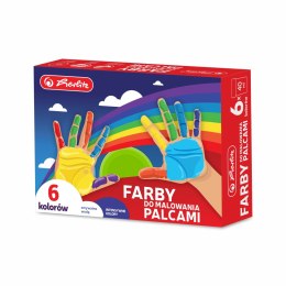 Farby do malowania palcami 6 kolorów 9575648 Herlitz Herlitz