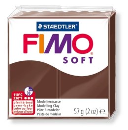 Kostka FIMO soft 57g, czekoladowy, masa termoutwardzalna, Staedtler S 8020-75 Staedtler Fimo