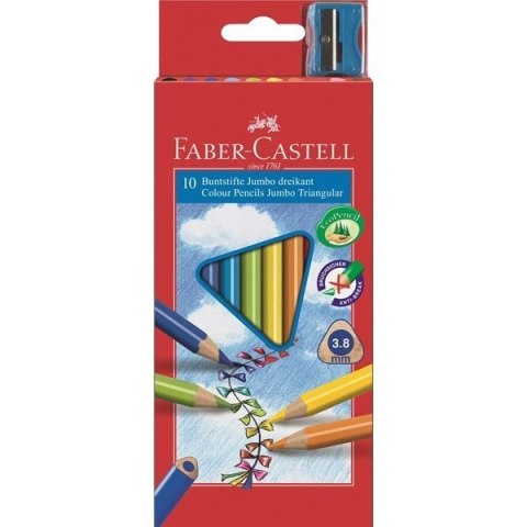 Kredki trójkątne FABER-CASTELL Junior Grip 10 kolorów 116510 FC Faber-Castell