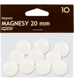 Magnes 20mm GRAND, biały, 10 szt 130-1689 Grand