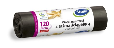 Worki na śmieci ekologiczne z taśmą 120 l Stella 004171 Stella